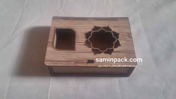 جعبه چوبی کادویی زعفران